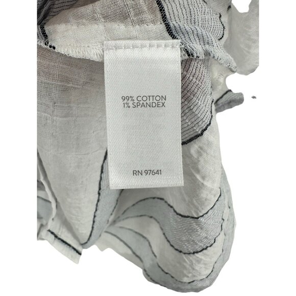 J. JILL Womens Cotton stripped light weight button down size Medium Tall EUC! - Picture 6 of 7
